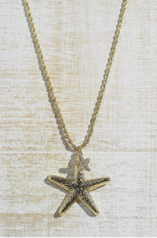 Gold Starfish Necklace