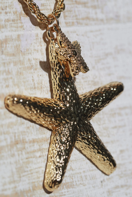 Gold Starfish Necklace