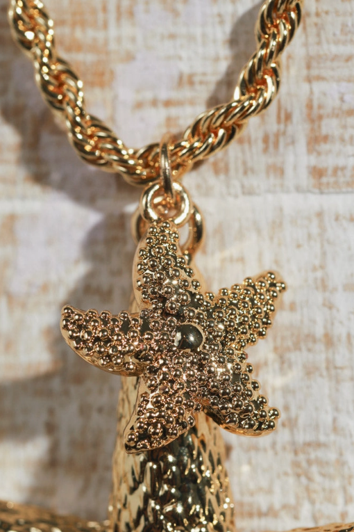 Gold Starfish Necklace