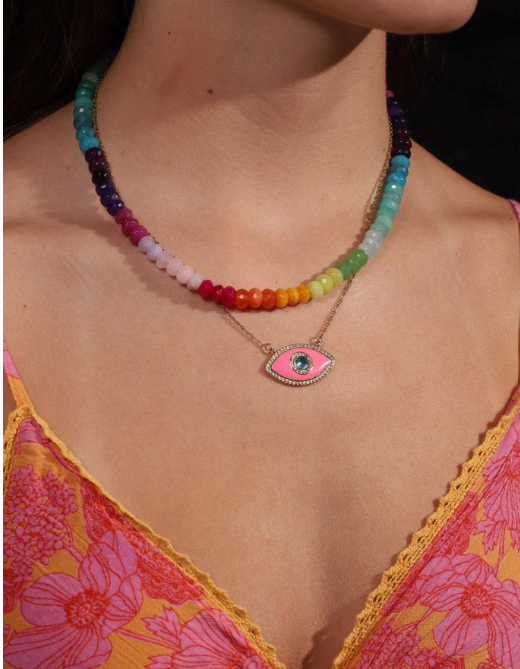 Rainbow Beaded Necklace