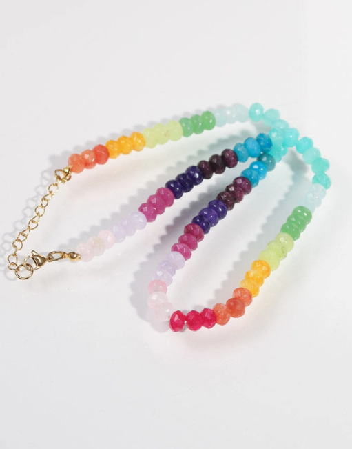 Rainbow Beaded Necklace