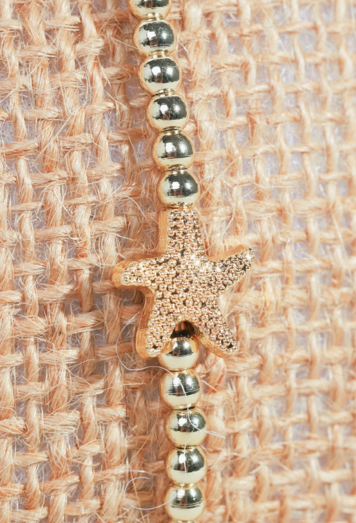 Pearl and Gold Beaded Bracelet