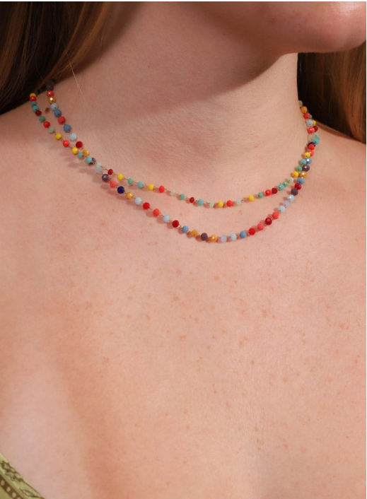 Multicolor Layered Beaded Necklace