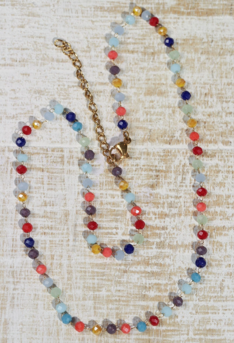 Multicolor Layered Beaded Necklace