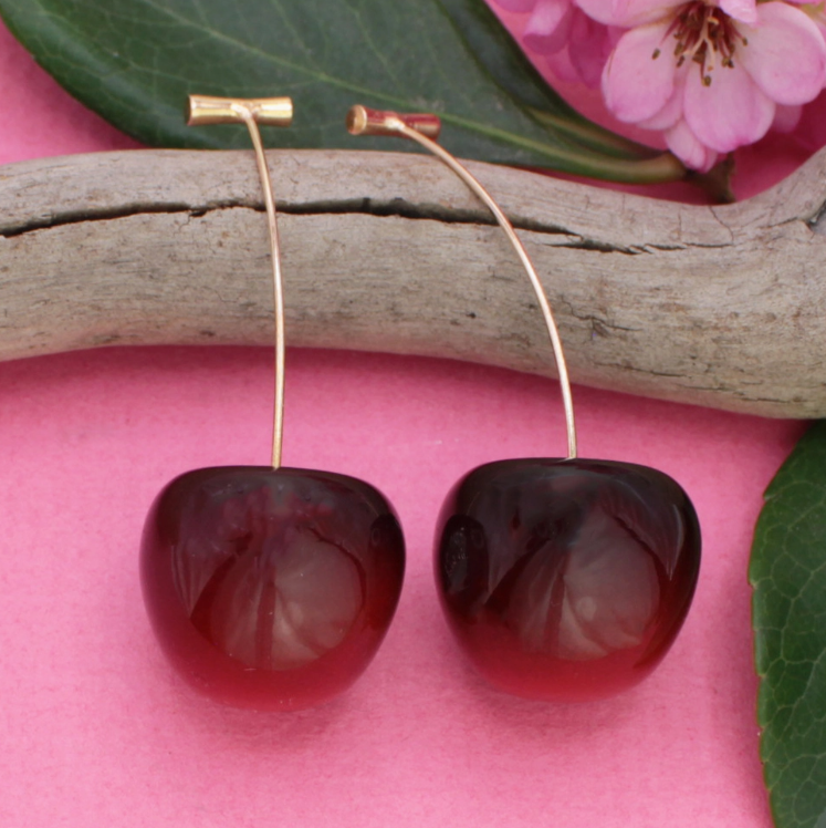 Cherry Drop Earrings